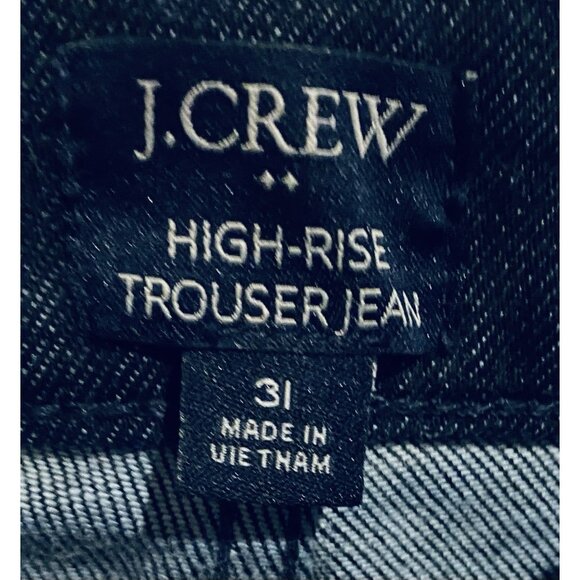 J Crew Trouser Jeans Womens 31 Dark Soft Denim High Rise Signature Stretch Work - Picture 5 of 8